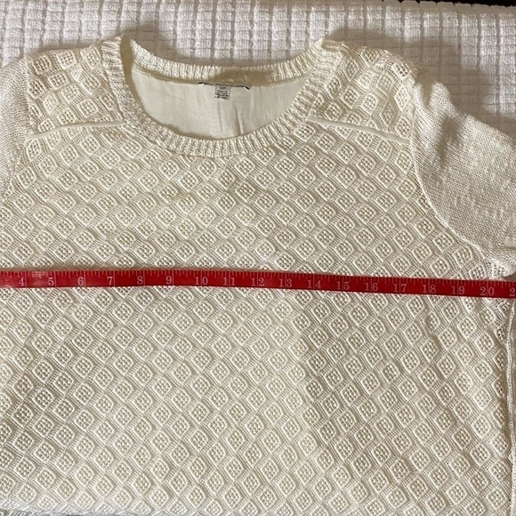 Lucky Brand Cream Split Back Sweater - Picture 10 of 13